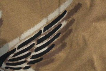 Brązowa Koszulka Damska Aeronautica Militare z Logotypem Bawełniana r. XS
