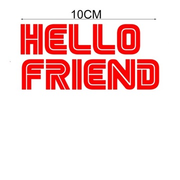 NAKLEJKA Hello Friend na samochód auto czerwona