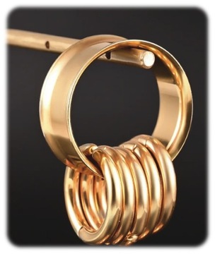 Plug tunel saddle stalowy siodłowy złoty z kolczyki kółka huggie hoop 16mm