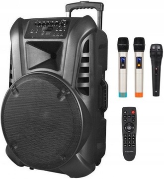 Kolumna aktywna KrugerMatz 120W 2 mikrofony BT USB