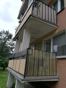 ЗАЩИТНАЯ СЕТКА ДЛЯ КОШЕК ТОЛЩИНОЙ 1,5 ММ ДЛЯ БАЛКОНА, СЕТКА 40 ММ, ОБРЕЗАННАЯ ПО ​​РАЗМЕРУ