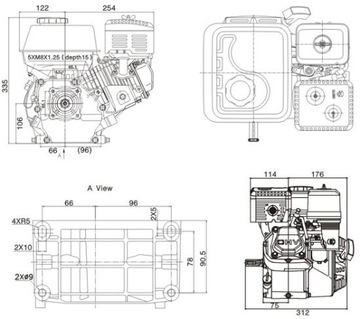 БЕНЗИНОВЫЙ ДВИГАТЕЛЬ LONCIN G200F-A-S 6,5 л.с., ВАЛ 20 мм