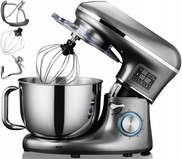 ROBOT PLANETARNY MIKSER KERCH MYCHEF PODGRZEWANA MISA GREY 3000W AKCESORIA