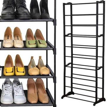 PÓŁKA NA BUTY OBUWIE METALOWA NA 30 PAR METALOWA SZAFKA REGAŁ 10 POZIOMÓW