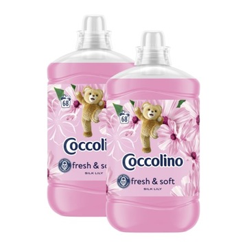 2X COCCOLINO FRESH & SOFT SILK LILY PŁYN DO PŁUKANIA TKANIN 1700ML