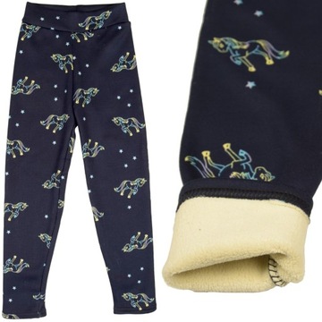 CIEPŁE legginsy 6954-A GETRY OCIEPLONE GRUBYM POLAREM 98/104
