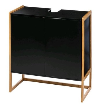 Szafka pod umywalkę BLANDA, 70 x 33 x 80 cm - czarna