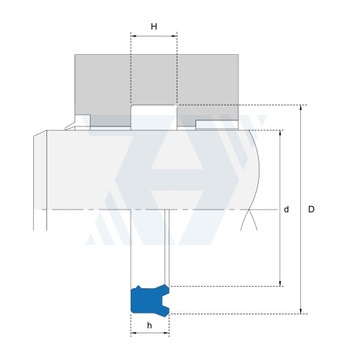 Уплотнение поршня цилиндра гильза 50х62,7х9,5/10,5л ТТС-661 ПУ ТТСЛ