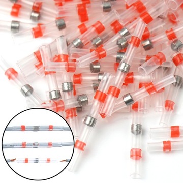 СОЕДИНИТЕЛИ ТЕРМОУсадочные ТРУБКИ С ЖЕСТЯНЫМИ ВОДОНЕПРОНИЦАЕМЫМИ РАЗЪЕМЫ КАБЕЛЯ 50ШТ.