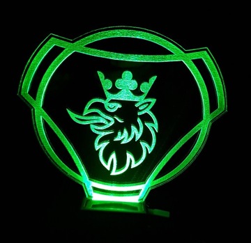 Зеркало SCANIA LOGO RGB со светодиодной подсветкой в ​​кабине