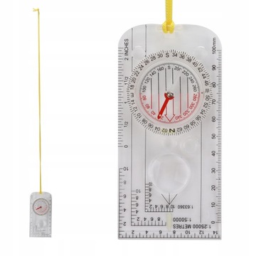 ТУРИСТИЧЕСКАЯ КАРТА КОМПАС НА ПРОЗРАЧНОЙ КАРТЕ С СТРУННЫМ УВЕЛИЧЕНИЕМ