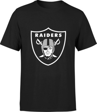 RAIDERS NFL KOSZULKA MĘSKA T-SHIRT LAS VEGAS ROZ L MĘSKI TSHIRT Z NADRUKIEM