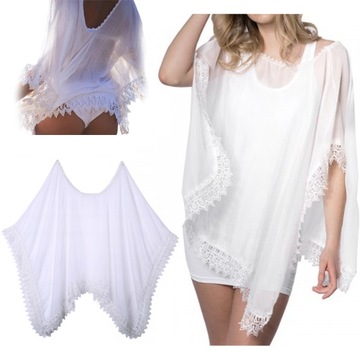 ТУНИКА ЖЕНСКАЯ ПЛЯЖНАЯ ПЛАТЬЕ ДЛЯ ПЛЯЖА 60СМ УНИВЕРСАЛЬНАЯ ЧЕРНАЯ