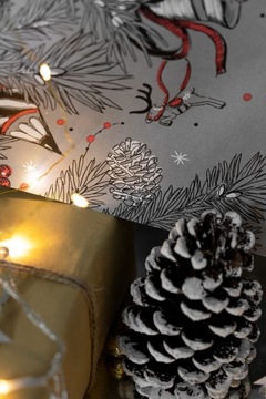 РОЖДЕСТВЕНСКИЕ подарочные пакеты ПОДАРОК ​​10 шт. ЭКО БОЛЬШОЙ 32х16х38 см