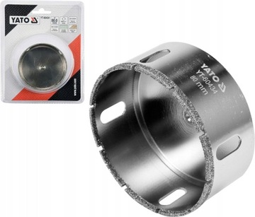 WIERTŁO DIAMENTOWE DO GRESU SZKŁA OTWORNICA 80 mm