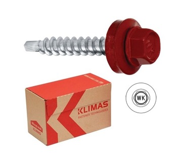 Wkręty farmer d/d 4,8x35mm RAL 3011 250szt. KLIMAS