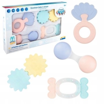 CANPOL ZESTAW GRZECHOTEK PASTEL 4 SZT. GRZECHOTKI