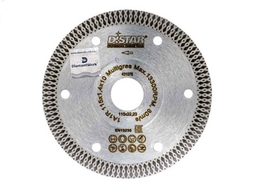 Tarcza diamentowa Distar MULTIGRES 115mm PŁYTKI