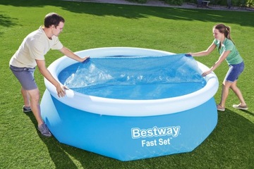 СОЛНЕЧНЫЙ КРЫШКА ДЛЯ БАССЕЙНА 305 СМ НАКРЫТИЕ С ПОДОГРЕВОМ BESTWAY 58241