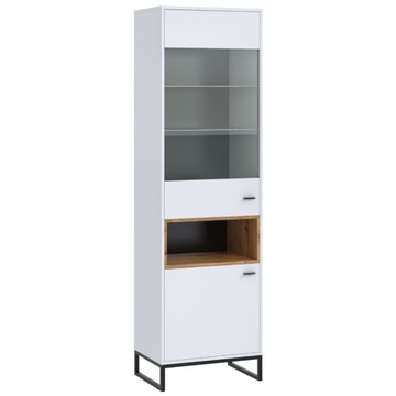 Witryna stojąca OLIER OE13 60 biały / dąb artisan