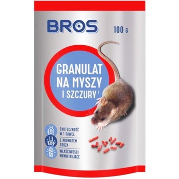 Bros Granulat trutka na myszy i szczury 100 gramów