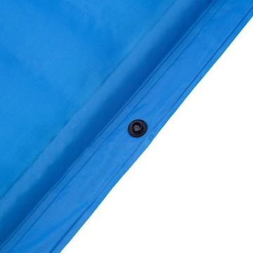 Легкий коврик, самонадувающийся матрас для 2 человек, туристический с синей подушкой.