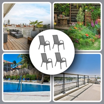 НАБОР СТУЛЬЕВ ДЛЯ БАЛКОНА ТЕРРАСЫ САДОВЫЙ СТУЛ СТУЛ ДЛЯ САДОВОЙ ТЕРРАСЫ 4 шт.