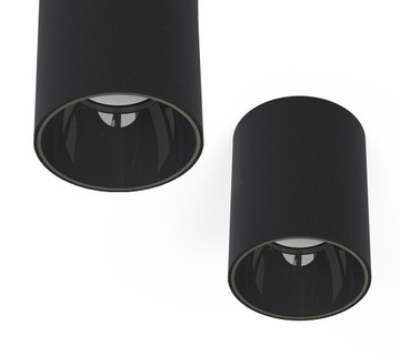 Lampa sufitowa punktowa natynkowa spot plafon EYE TONE 8930 czarna GU10