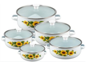 ZESTAW 5 GARNKÓW EMALIOWANYCH