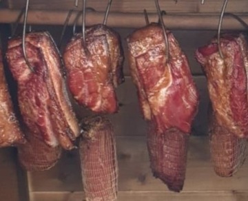B-304 Hak wędzarniczy szeroki mocny do wędzenia boczku słoniny filetów LUX