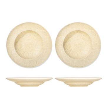 TALERZ GŁĘBOKI na ZUPĘ 25,5 cm 350 ml Wilmax okrągły porcelanowy beżowy