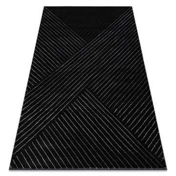 STYLOWY DYWAN 80x150 cm GEOMETRYCZNY czarny #AF726