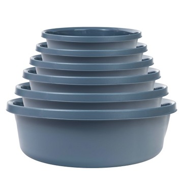 MISKA PLASTIKOWA 6L MIEDNICA CIEMNOSZARA