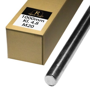 PRĘT SZPILKA GWINTOWANY M20 OCYNK 1000mm