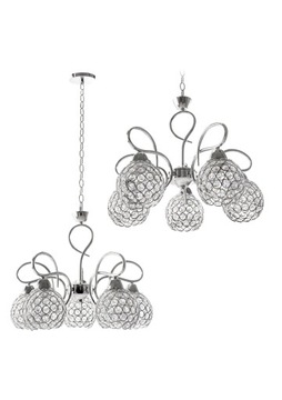 LAMPA SUFITOWA WISZĄCA LUXURY KRYSZTAŁ CHROME