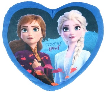 WELUROWA PODUSZKA FROZEN KRAINA LODU ELSA I ANNA ORYGINAŁ PODUSZKA SERCE