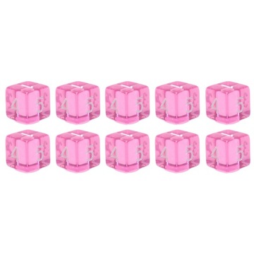 ZESTAW 10 KOSTEK K6 RPG KOŚĆ SZEŚCIOŚCIENNA SAKURA 1,6 CM