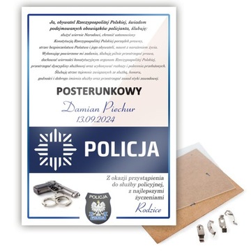 Prezent Przysięga ŚLUBOWANIE DLA POLICJANTA A4