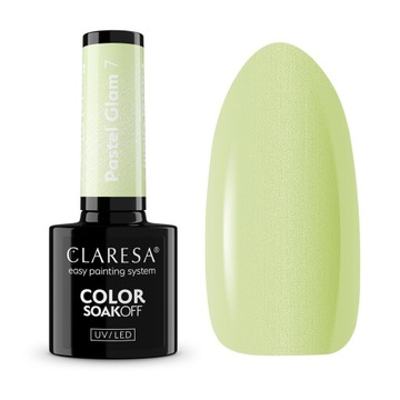 CLARESA PASTEL GLAM kolekcja kolorów pastelowych 7x Lakier hybrydowy 5 ml
