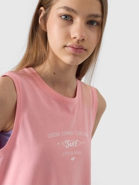 Футболка для девочек 4F Top Funt с припечатка SS24