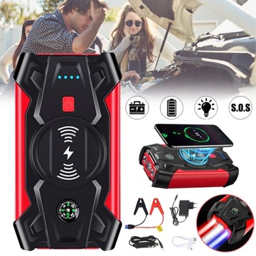 JUMP STARTER ROZRUCH POWERBANK 20000 MAH 12V DLA SAMOCHODU Z LATARKĄ