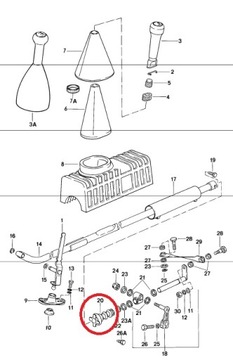 Резиновые чехлы рычага переключения передач Porsche 944 924