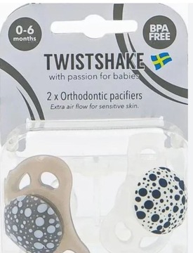 Smoczek Twistshake silikon 0 +