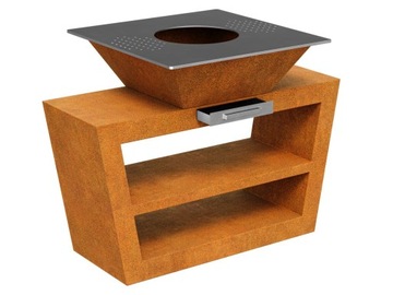 Kuchnia ogrodowa/grill Corten COCCINA 2 168x90x106