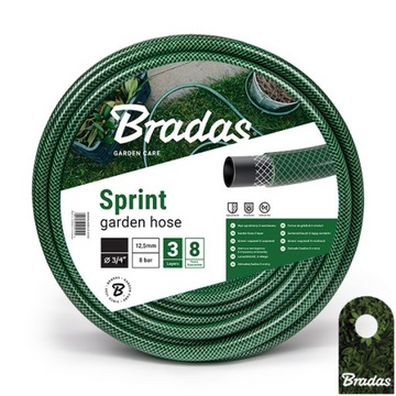 Садовый шланг Bradas WFS3/425 SPRINT 25 м, ПВХ, 3 слоя СИЛЬНОЕ ОРОШЕНИЕ