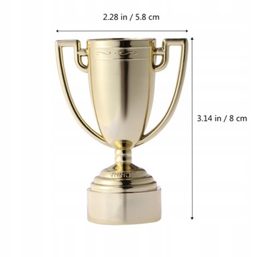 Medale plastikowe Kids Silver Trophy Cup 12 szt