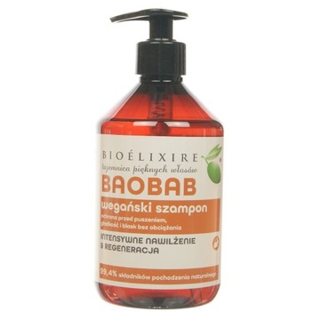 Bioelixire Baobab szampon 500ml nawilżający