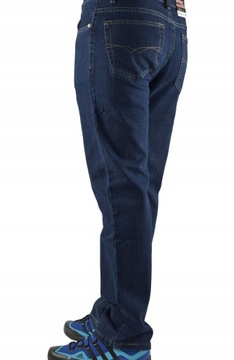 Męskie jeansy Bigrey spodnie granatowe m.718 nadwymiar W 42 dł. L 34
