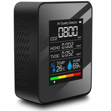 MIERNIK DETEKTOR JAKOŚCI POWIETRZA CO2 PPM WILGOTNOŚĆ TEMPERATURA USB