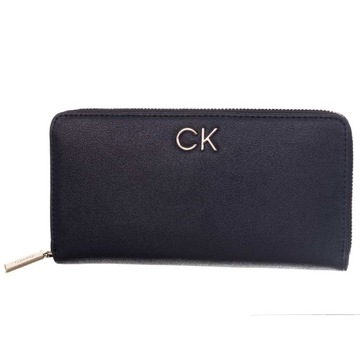 CALVIN KLEIN BEZPIECZNY PORTFEL DAMSKI SLIM BLACK